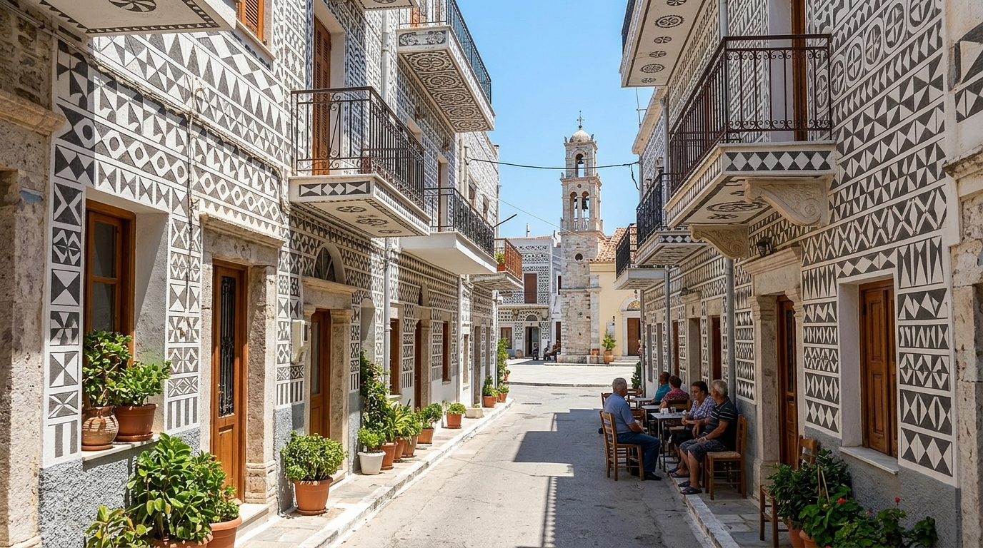 il borgo di Pyrgi (a Chios), AI
